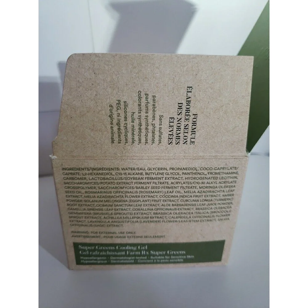 FarmX Super Greens Cooling Gel 90ml/3.04 OZ Brand New In Box!
